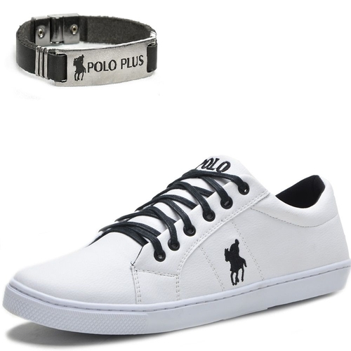 tenis branco masculino polo