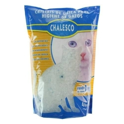 Areia Gato Sílica Cristais Em Gel Chalesco 1,8kg + Bolinha Menor preço em Areia Gato Sílica Cristais Em Gel Chalesco 1,8kg + Bolinha