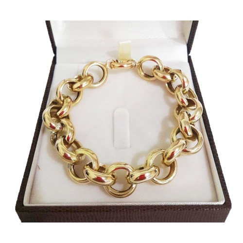 Pulseira Elo Português 30 Gramas 14mm 21cm Ouro 18k 750 Menor preço em Pulseira Elo Português 30 Gramas 14mm 21cm Ouro 18k 750