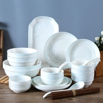 33 Pçs / Set Conjunto De Talheres De Cerâmica Empilhada Em Branco Para Cozinha Sala De Jantar 33 Pçs / Set Conjunto De Talheres De Cerâmica Empilhada Em Branco Para Cozinha Sala De Jantar