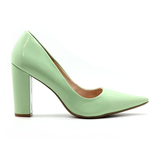 scarpin verde neon