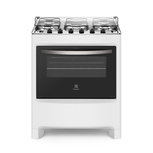 Fogão Electrolux 5 Bocas 76LBU Branco Automático Com Ultra Chama E Painel Completo