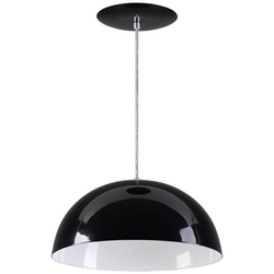 Pendente Meia Lua 34cm Luminária Alumínio Preto Textura - Rei da Iluminação Menor preço em Pendente Meia Lua 34cm Luminária Alumínio Preto Textura - Rei da Iluminação