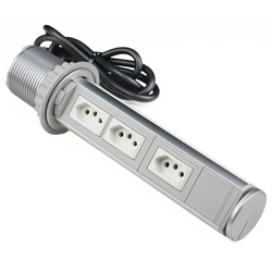 Torre Tomada 20A Multiplug Embutir Mesa - Cinza Menor preço em Torre Tomada 20A Multiplug Embutir Mesa - Cinza