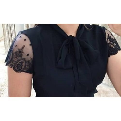 blusa feminina social preta