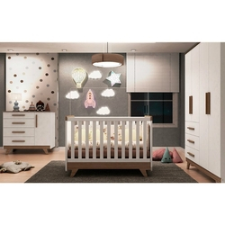 Quarto Infantil Com Berço Retrô, Guarda Roupa, Cômoda Lisa Mdf Peroba Menor preço em Quarto Infantil Com Berço Retrô, Guarda Roupa, Cômoda Lisa Mdf Peroba
