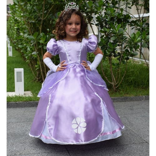 Vestido infantil princesa sofia tema aniversario 1 ao no Shoptime