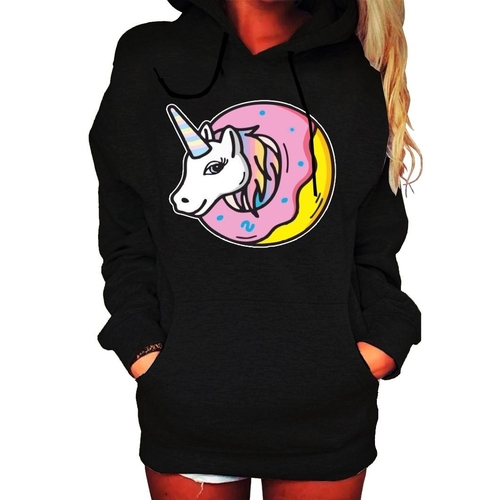 unicorn zip up moletom com capuz