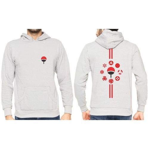 red and white split moletom com capuz