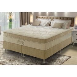 Conjunto Cama Box + Colchão Queen King Best com Molas Ensacadas 158x198x70 Firme Marfim/Bege Anjos Menor preço em Conjunto Cama Box + Colchão Queen King Best com Molas Ensacadas 158x198x70 Firme Marfim/Bege Anjos