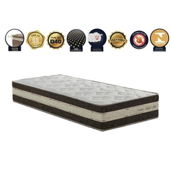 Menor preço em Colchão de Molas Ensacadas Solteiro Americano EVOLUTION KING D-40 - Pilow top-in com espumas progressivas - 96x203x33 - King Konfort
