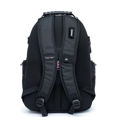 Mochila notebook executiva encaixe fone swissport preta Clearance