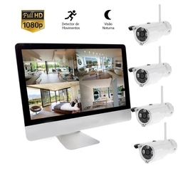 Dvr Câmera Com Monitor Sem Fio HD Wireless Kit 4 Câmeras Visao Noturna é boa?