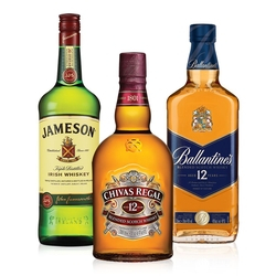 Kit Whisky Ballantine's 12 + Chivas 12 + Jameson 750ml Menor preço em Kit Whisky Ballantine's 12 + Chivas 12 + Jameson 750ml