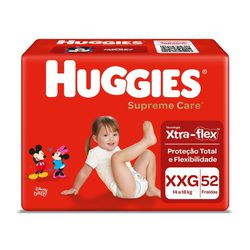 Fralda Huggies Supreme Care XXG - 52 Fraldas Menor preço em Fralda Huggies Supreme Care XXG - 52 Fraldas