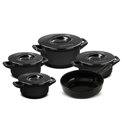 Conjunto Duo+ Smart 5 Peças-Ceraflame - Preto Menor preço em Conjunto Duo+ Smart 5 Peças-Ceraflame - Preto