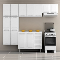 Cozinha Itatiaia Criativa Compacta 4 Pecas Branco Paneleiro Armario Aereo e Gabinete Menor preço em Cozinha Itatiaia Criativa Compacta 4 Pecas Branco Paneleiro Armario Aereo e Gabinete