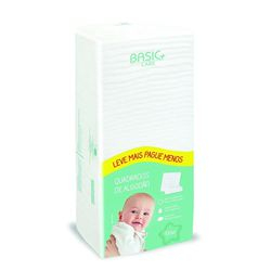 Menor preço em Algodão Quadrado Baby Basic + Care 100un