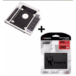Ssd Kingston A400 240gb Sata 6gb/s + Caddy 9,5 Mm Menor preço em Ssd Kingston A400 240gb Sata 6gb/s + Caddy 9,5 Mm