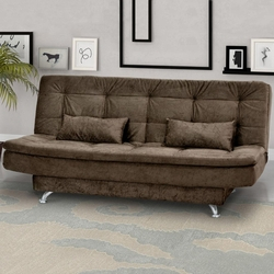 Sofá Cama 3 Lugares Salomé 00069.0388 Marrom - Matrix Menor preço em Sofá Cama 3 Lugares Salomé 00069.0388 Marrom - Matrix