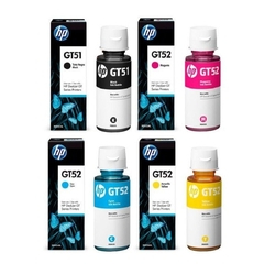 Kit 4un Refil Tinta Para Hp Gt 5822 | Gt51 | Gt52 K C M Y Original Menor preço em Kit 4un Refil Tinta Para Hp Gt 5822 | Gt51 | Gt52 K C M Y Original