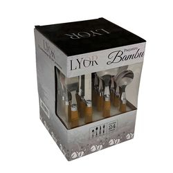 Faqueiro 24 Peças Aço Inox Bambu - Lyor Menor preço em Faqueiro 24 Peças Aço Inox Bambu - Lyor