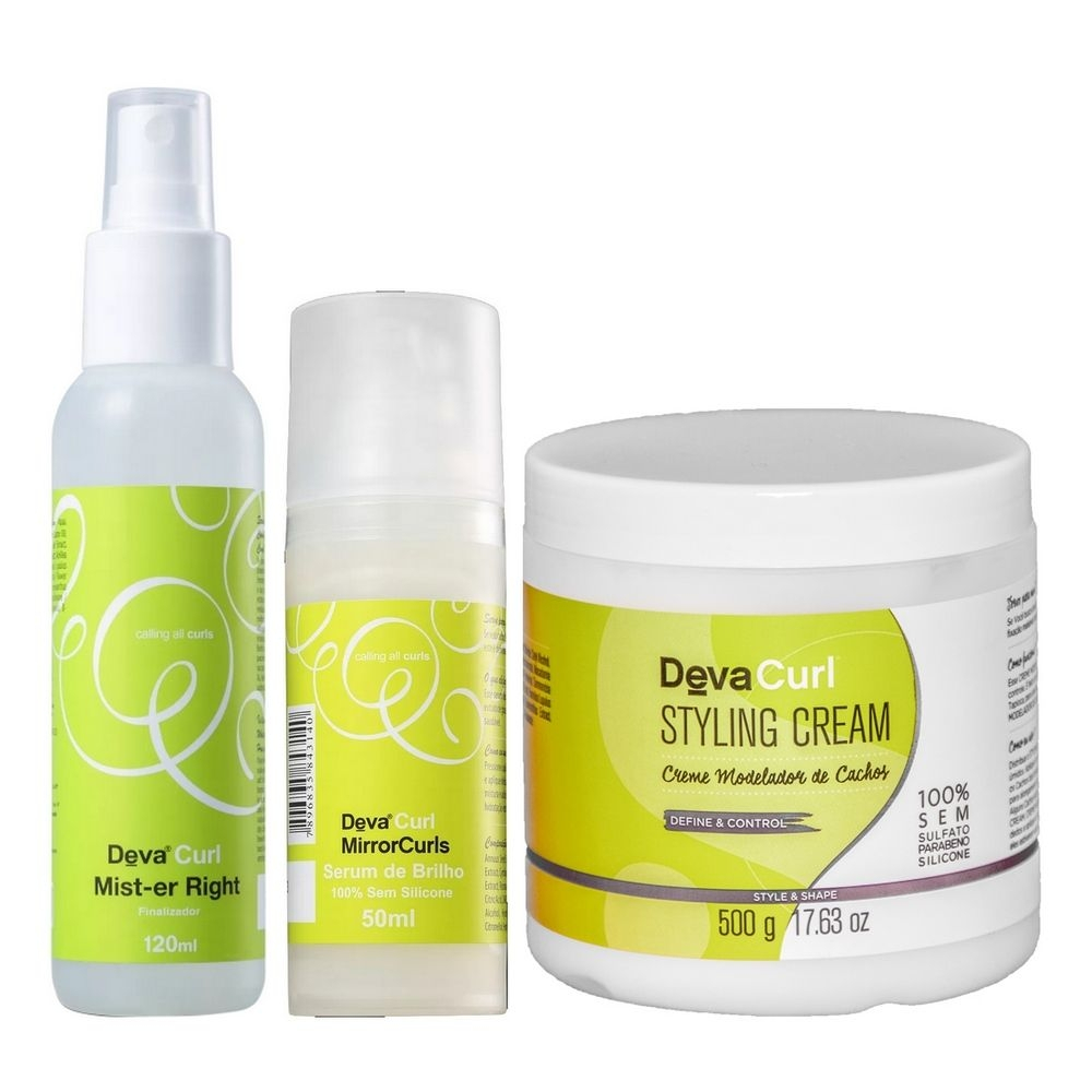 Kit Deva Curl Styling Cream 500g + Mister Right 120ml
