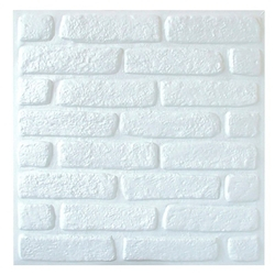 Kit com 10 Revestimento 3d Placa De PVC 50cm X 50 Cm Paredes E Tetos Alto Relevo TIJOLO BRANCO Menor preço em Kit com 10 Revestimento 3d Placa De PVC 50cm X 50 Cm Paredes E Tetos Alto Relevo TIJOLO BRANCO