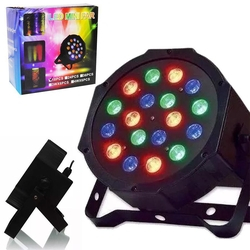 Refletor Mini 18 Leds Canhao Display Digital RGB Strobo Iluminacao Bivolt Festas Luz (Led Mini Par 18 pcs) Menor preço em Refletor Mini 18 Leds Canhao Display Digital RGB Strobo Iluminacao Bivolt Festas Luz (Led Mini Par 18 pcs)