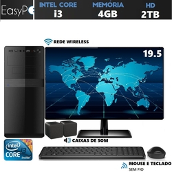 Computador Easy PC Connect Intel Core i3 (Gráficos Intel HD) 4GB HD 2TB Wifi Monitor 19.5 LED HDMI Menor preço em Computador Easy PC Connect Intel Core i3 (Gráficos Intel HD) 4GB HD 2TB Wifi Monitor 19.5 LED HDMI