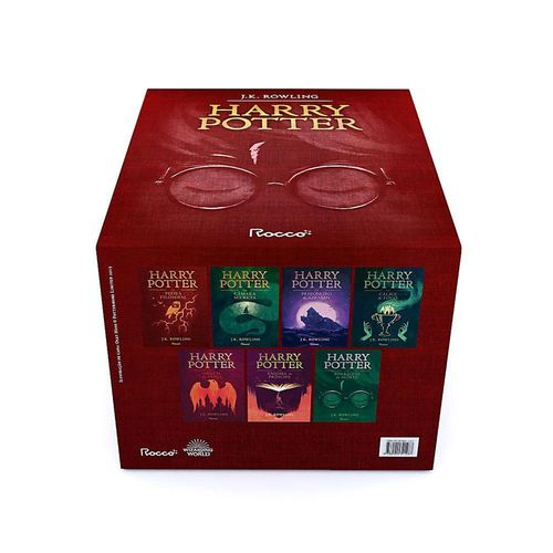 Box Harry Potter Premium Vermelho 7 Livros Em Capa Dura