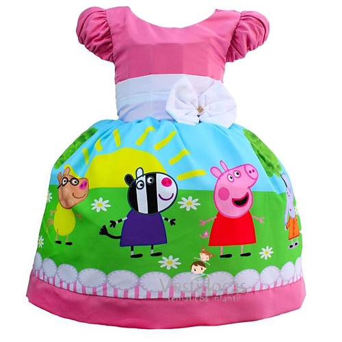 vestido festa peppa pig