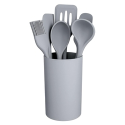 Kit Utensílios Euro Home 7 Peças Silicone Cinza Menor preço em Kit Utensílios Euro Home 7 Peças Silicone Cinza