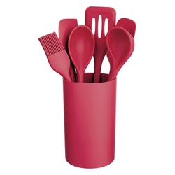 Kit Utensílios Euro Home 7 Peças Silicone Vermelho é boa?
