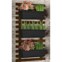 Horta vertical com 3 vasos plásticos Menor preço em Horta vertical com 3 vasos plásticos