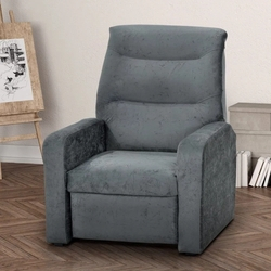 Menor preço em Poltrona Reclinável Classic Suede Cinza B387- Matrix