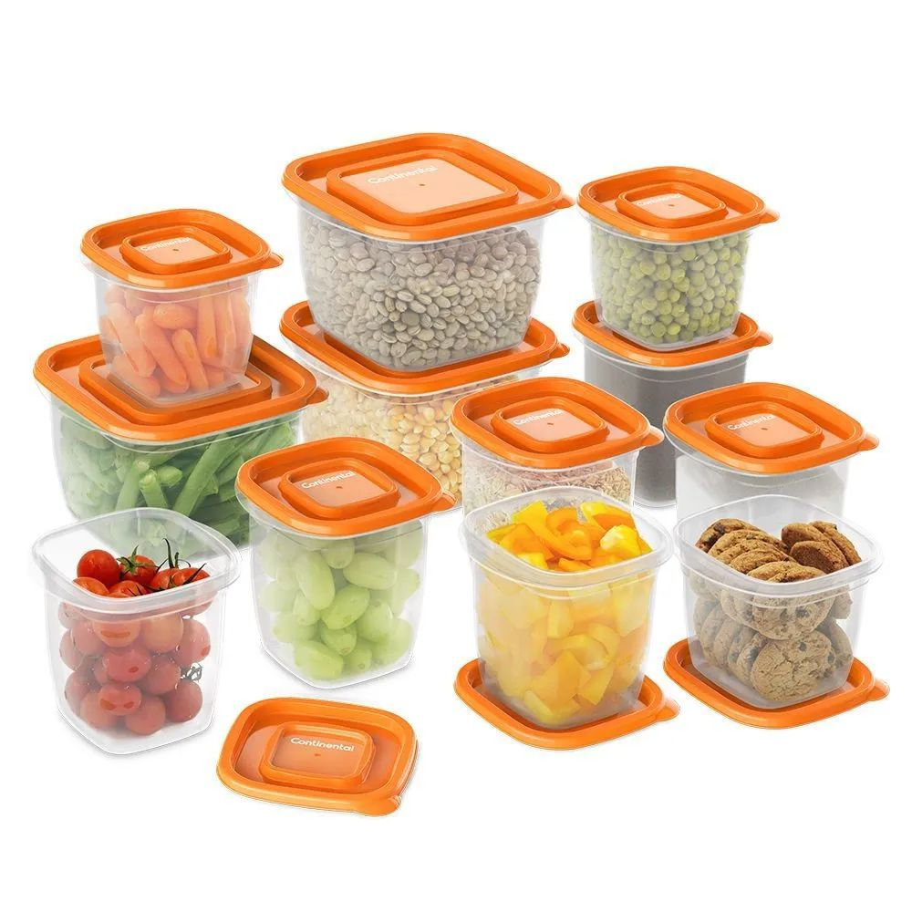 [40% de Cashback] Conjunto de Potes de Plástico com 12 Unidades - Continental