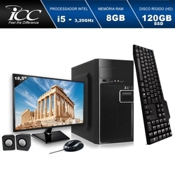 Computador Desktop ICC IV2586KM18 Intel Core I5 3.20 ghz 8GB HD 120GB SSD Kit Multimídia Monitor LED 18,5" HDMI FULLHD Menor preço em Computador Desktop ICC IV2586KM18 Intel Core I5 3.20 ghz 8GB HD 120GB SSD Kit Multimídia Monitor LED 18,5" HDMI FULLHD