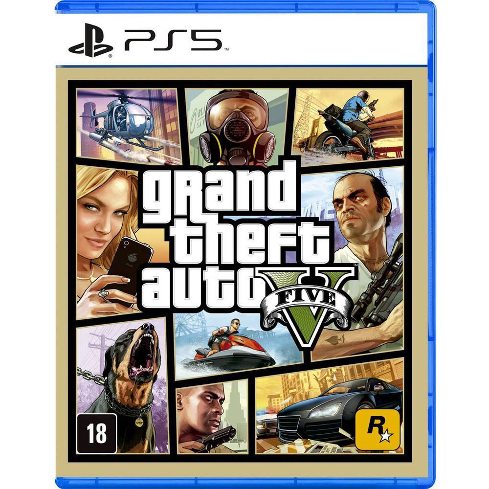 Jogo Gta 5 Grand Theft Auto V Para Ps5 Mídia Física em Promoção na