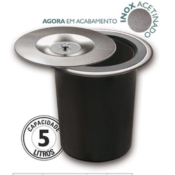 Lixeira De Embutir 5 Litros Debacco Acetinada Escovada Menor preço em Lixeira De Embutir 5 Litros Debacco Acetinada Escovada