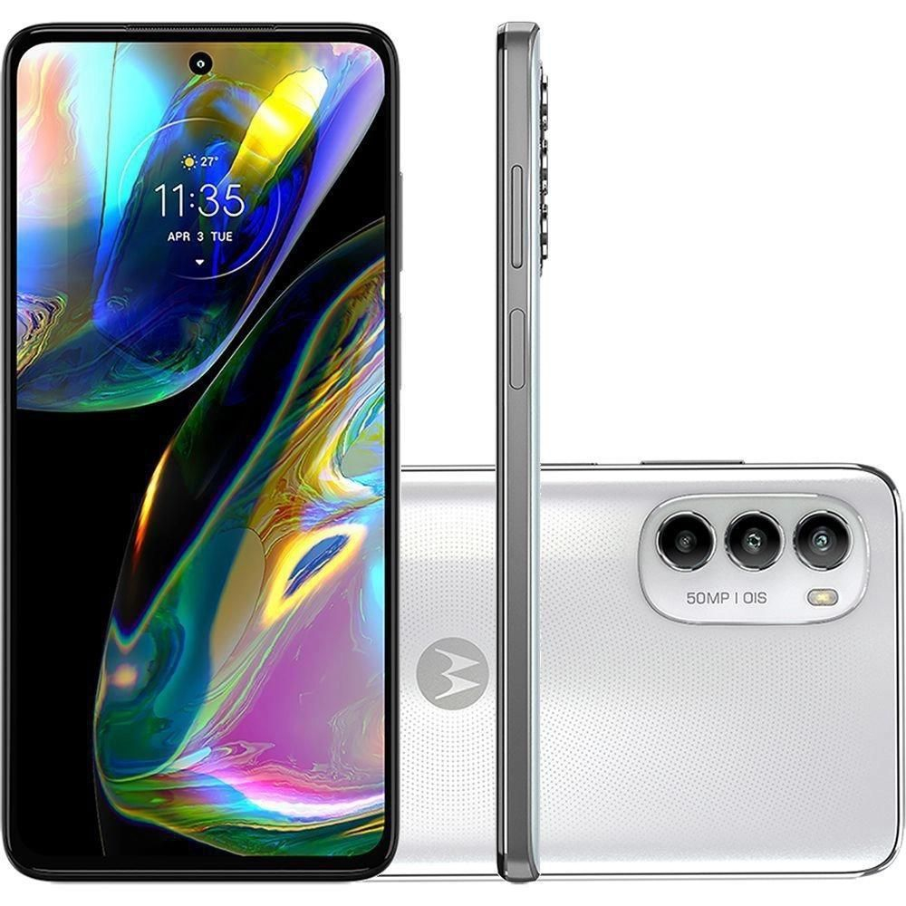[40% de Cashback] Smartphone Moto G82 128GB 5G Wi-Fi Tela 6.6" Dual Chip 6GB RAM Câmera + Selfie 16MP - Branco