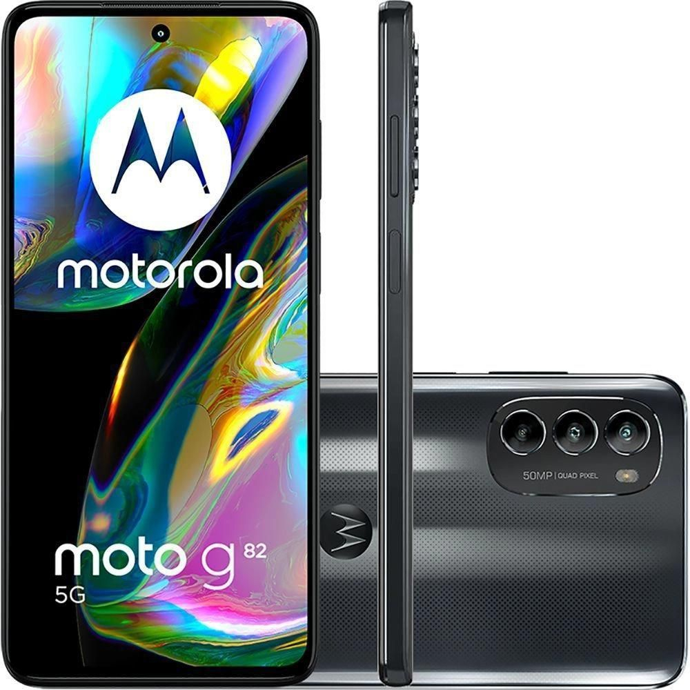 [40% de Cashback] Smartphone Moto G82 128GB 5G Wi-Fi Tela 6.6' Dual Chip 6GB RAM Câmera + Selfie 16MP - Preto