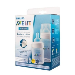 Kit Philips Avent 2 Mamadeiras Anti-Colic 125 E 260Ml Transp Menor preço em Kit Philips Avent 2 Mamadeiras Anti-Colic 125 E 260Ml Transp