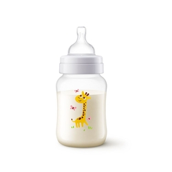 Mamadeira Clássica Anti-Cólica Decorada Girafa 260ml - PHILLIPS AVENT Menor preço em Mamadeira Clássica Anti-Cólica Decorada Girafa 260ml - PHILLIPS AVENT