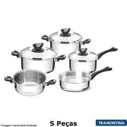 Jogo Panelas Inox Solar Baquelite 5 Peças - Tramontina é boa?