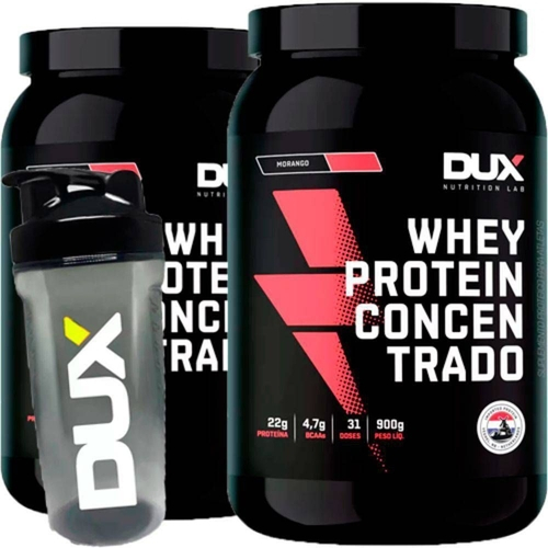 Qual o preço do(a)Kit 2x Whey Protein Concentrado 900g + Shaker - Dux Nutrition - Baunilha/Baunilha Kit 2x Whey Protein Concentrado 900g + Shaker - Dux Nutrition - Baunilha/Baunilha
