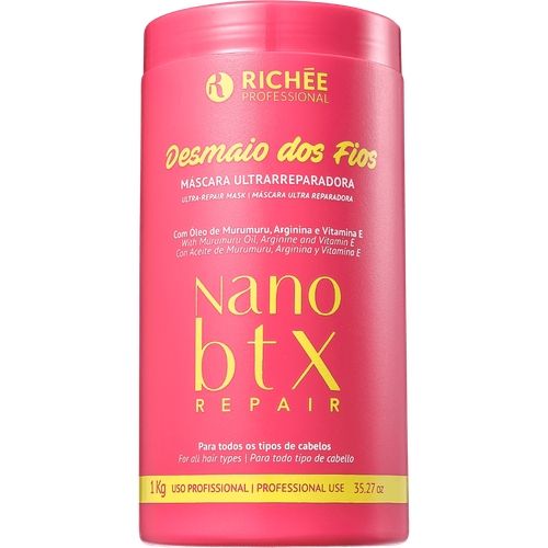 Qual o preço do(a)Richée Nano Btx Repair Desmaio Dos Fios - Máscara 1kg Richée Nano Btx Repair Desmaio Dos Fios - Máscara 1kg