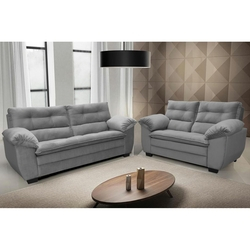 Conjunto de Sofá Macio com Fibra Premium 3 e 2 Lugares Tecido Suede Cinza é boa?