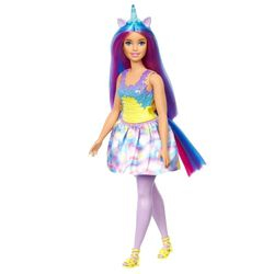Barbie Boneca Unicórnio Chifre Azul - HGR20 - Mattel Menor preço em Barbie Boneca Unicórnio Chifre Azul - HGR20 - Mattel