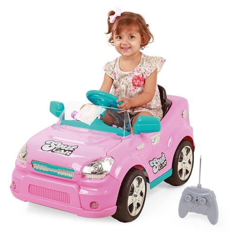 Carro Elétrico Infantil 6V Motorizado Brinquedo Baby Style Rosa